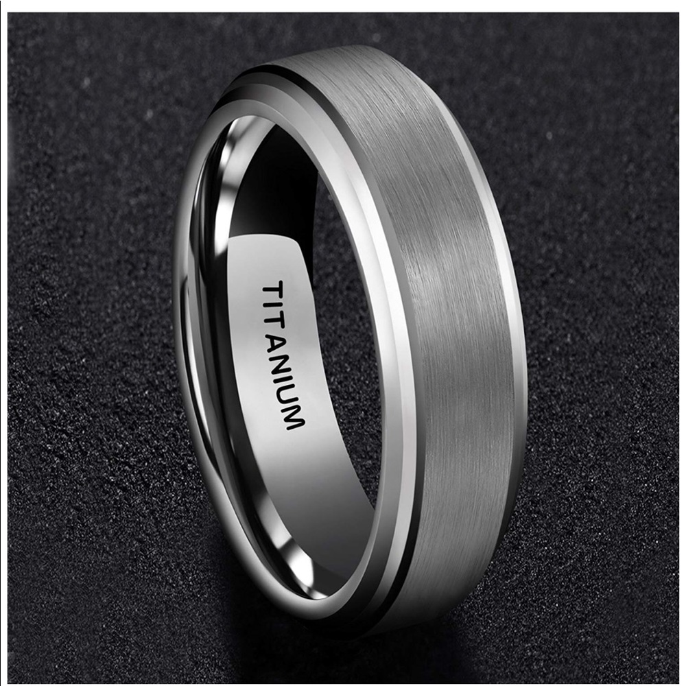 6mm Tigrade Titanium Ring Brushed Matte Size 12 - Picture 4 of 4